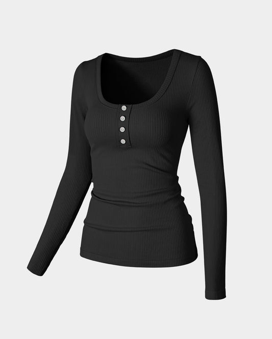 Long Sleeve Fixed button T-Shirts