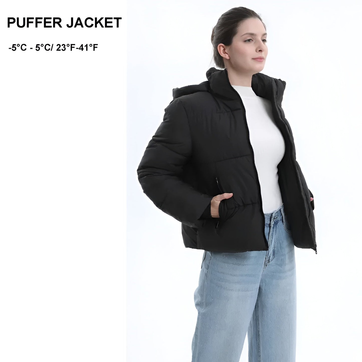 Aveline Fitted Hooded Puffer Jacket