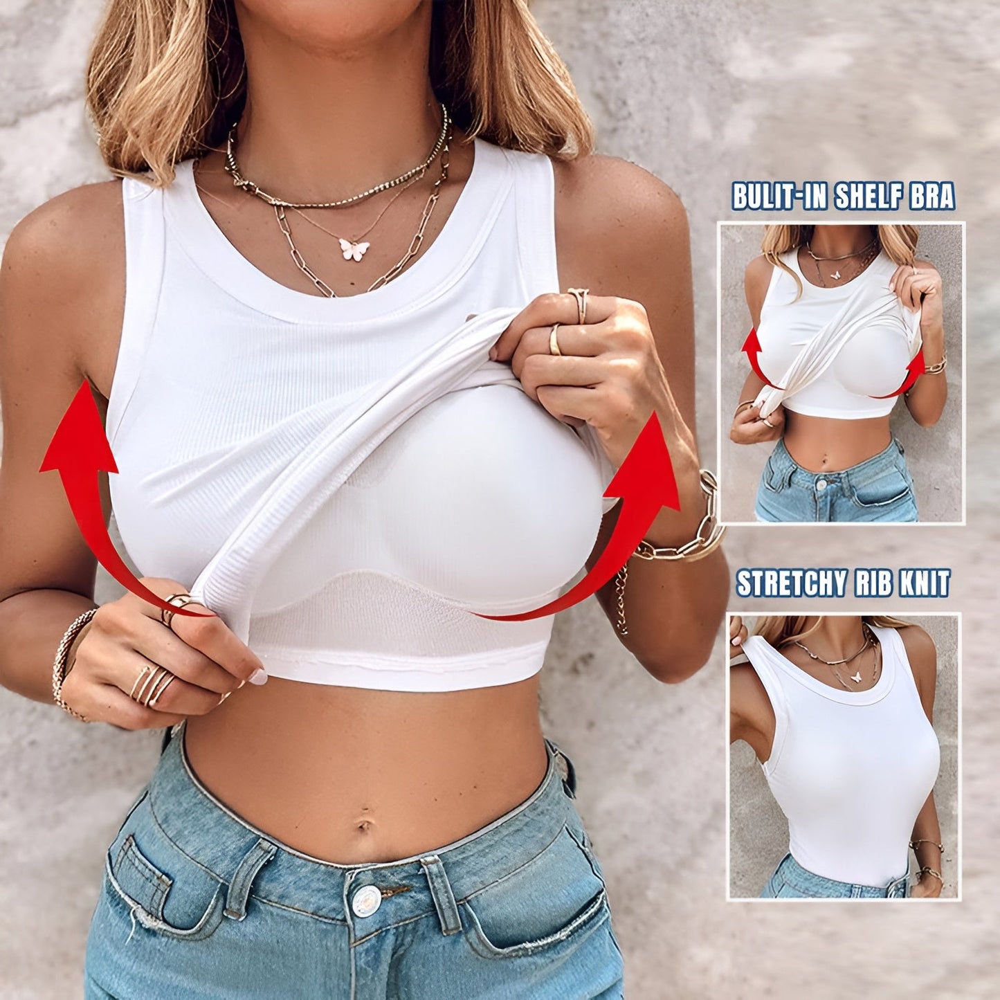 Aveline Ribbed Bra Tank