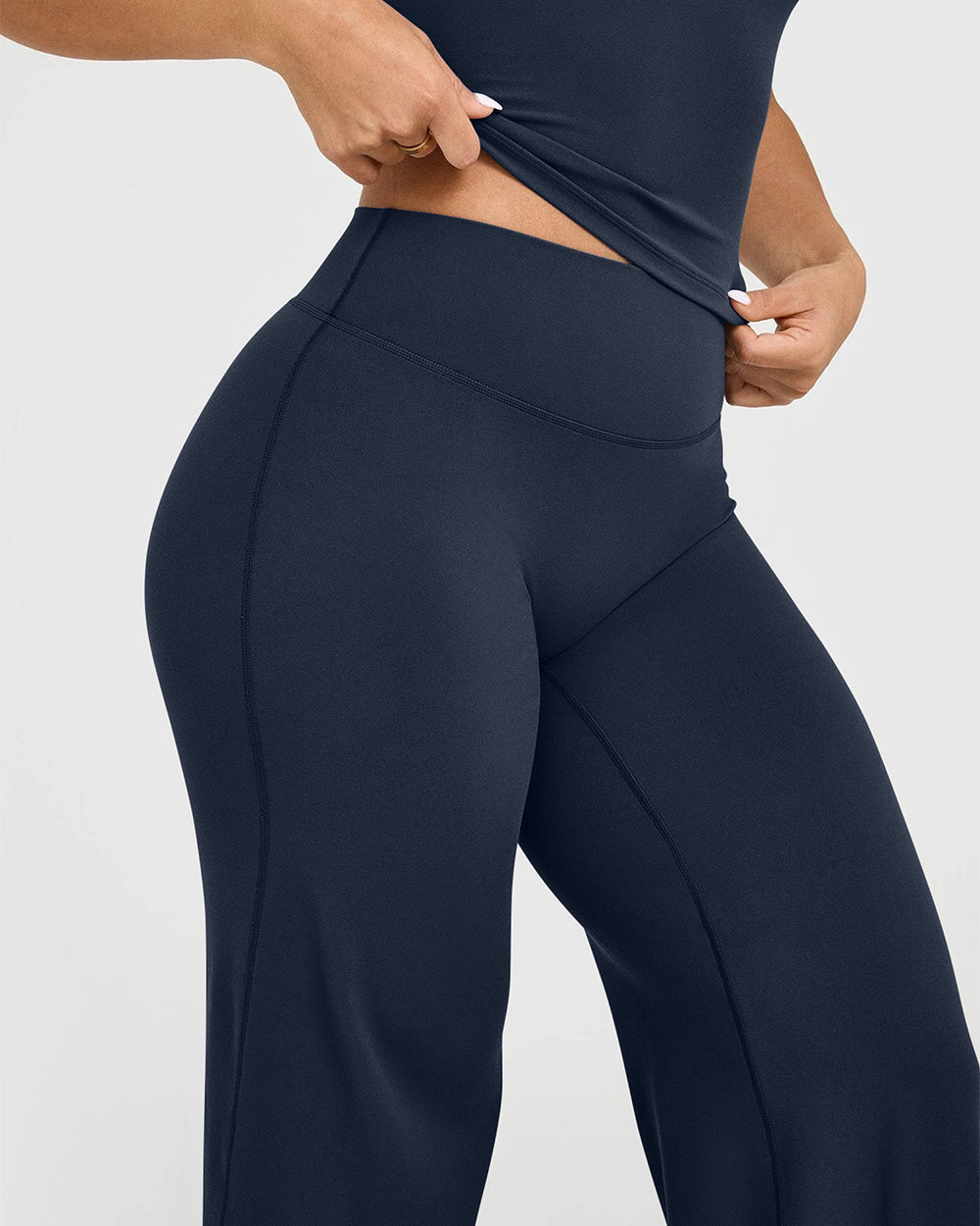 High Waist Stretch Casual Soft Straight Leg Bottoms