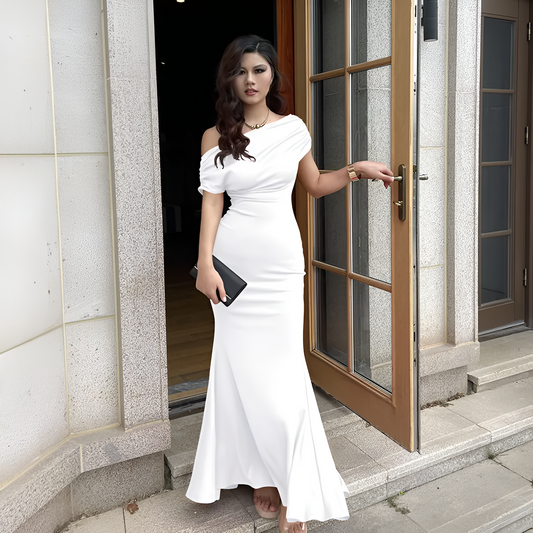 Aveline Elegant Off-Shoulder Evening Dress
