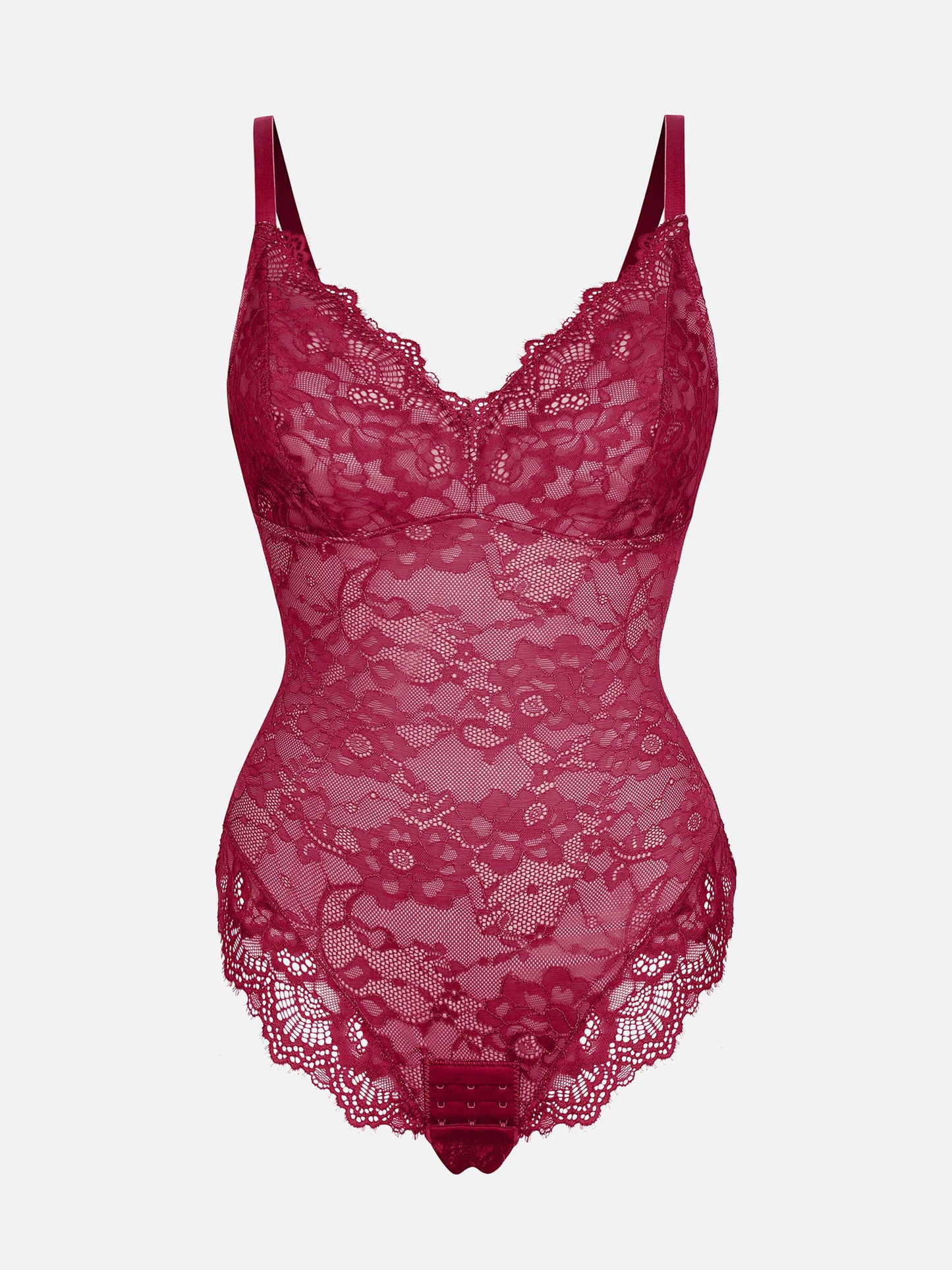 Lace V Neck Full Bodysuit Underwear