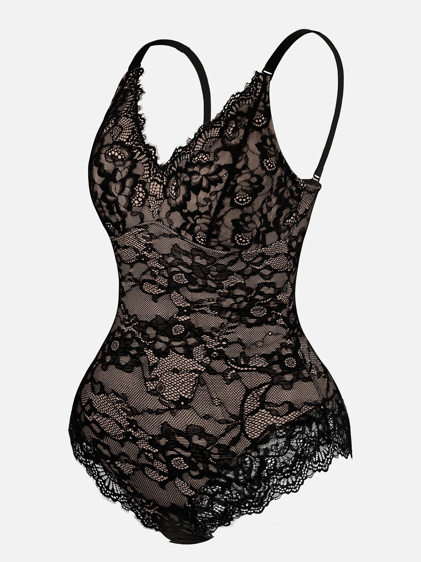 Lace V Neck Full Bodysuit Underwear