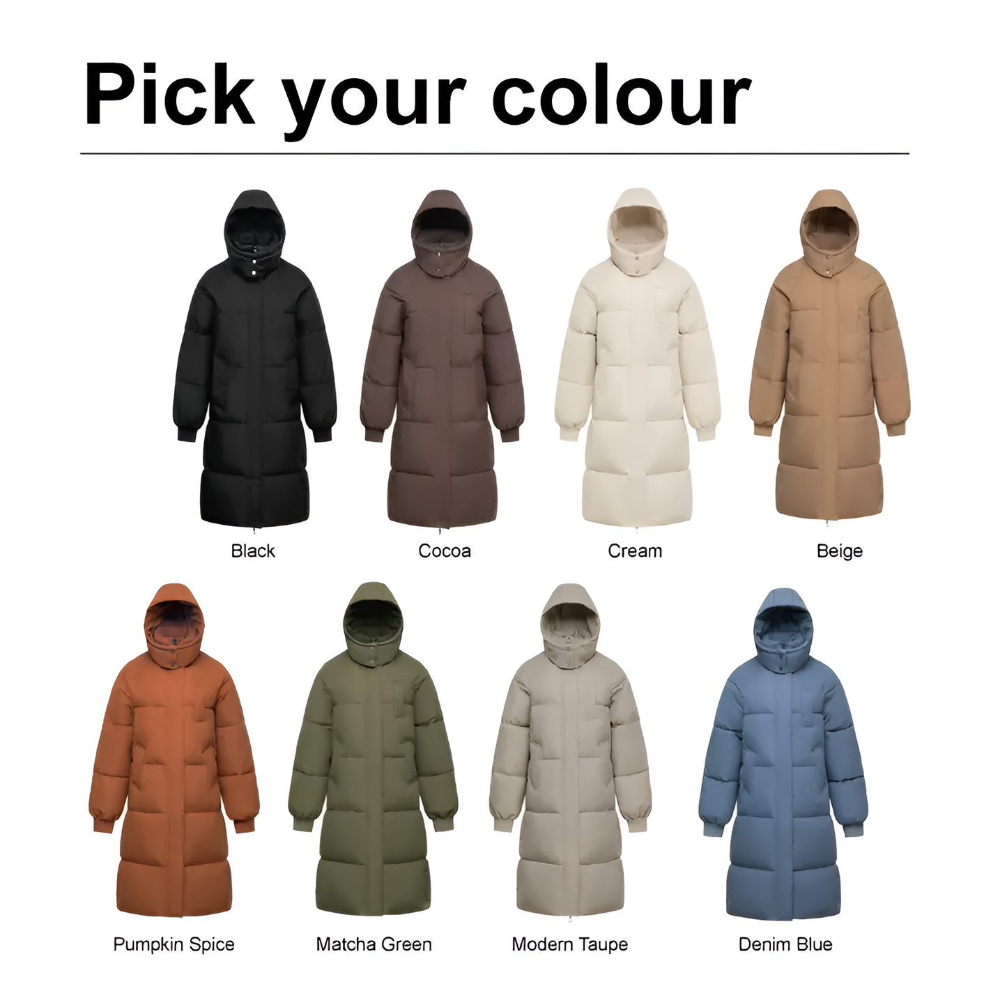 Aveline Classic Long Puffer Coat
