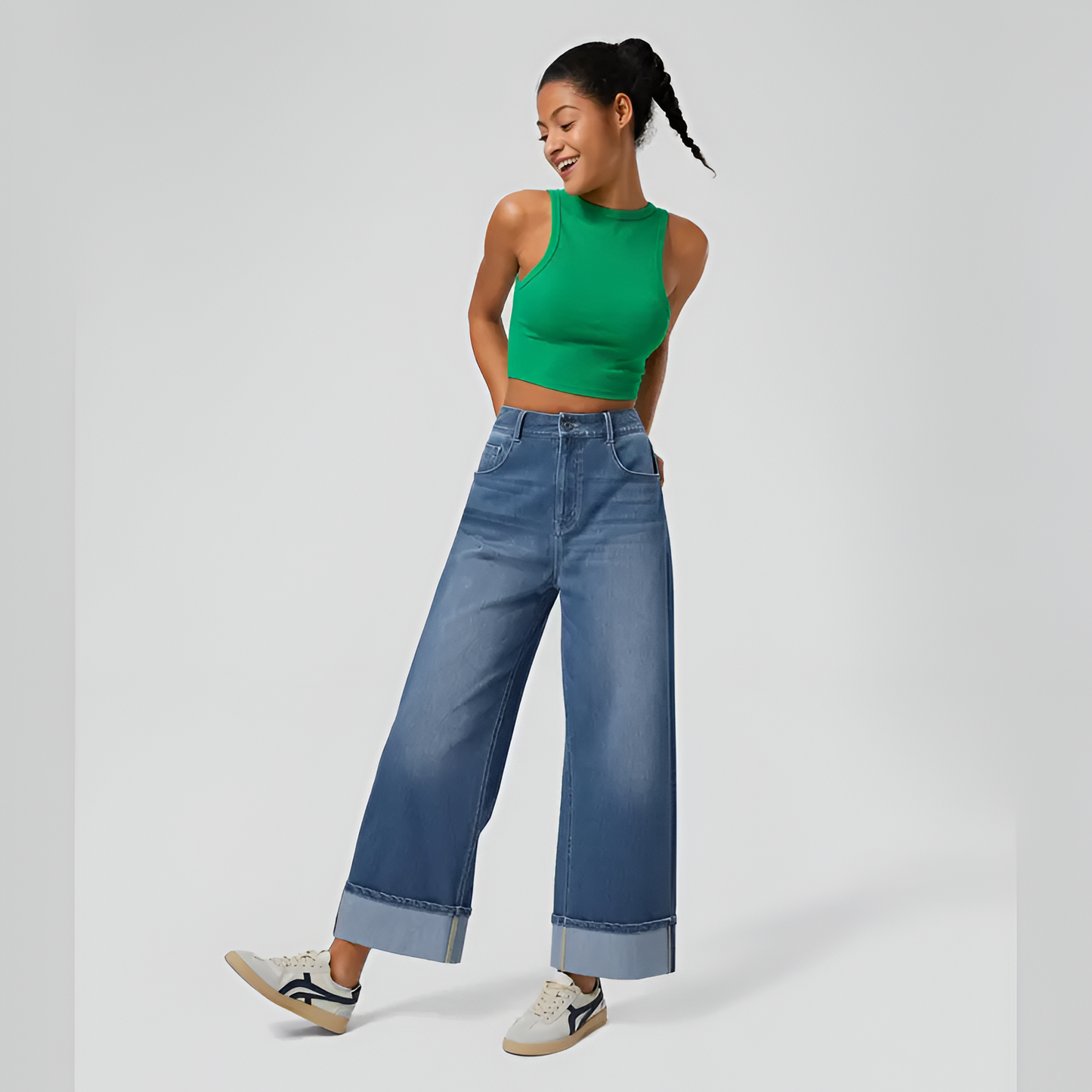 Elora Flex Wide-Leg Jeans
