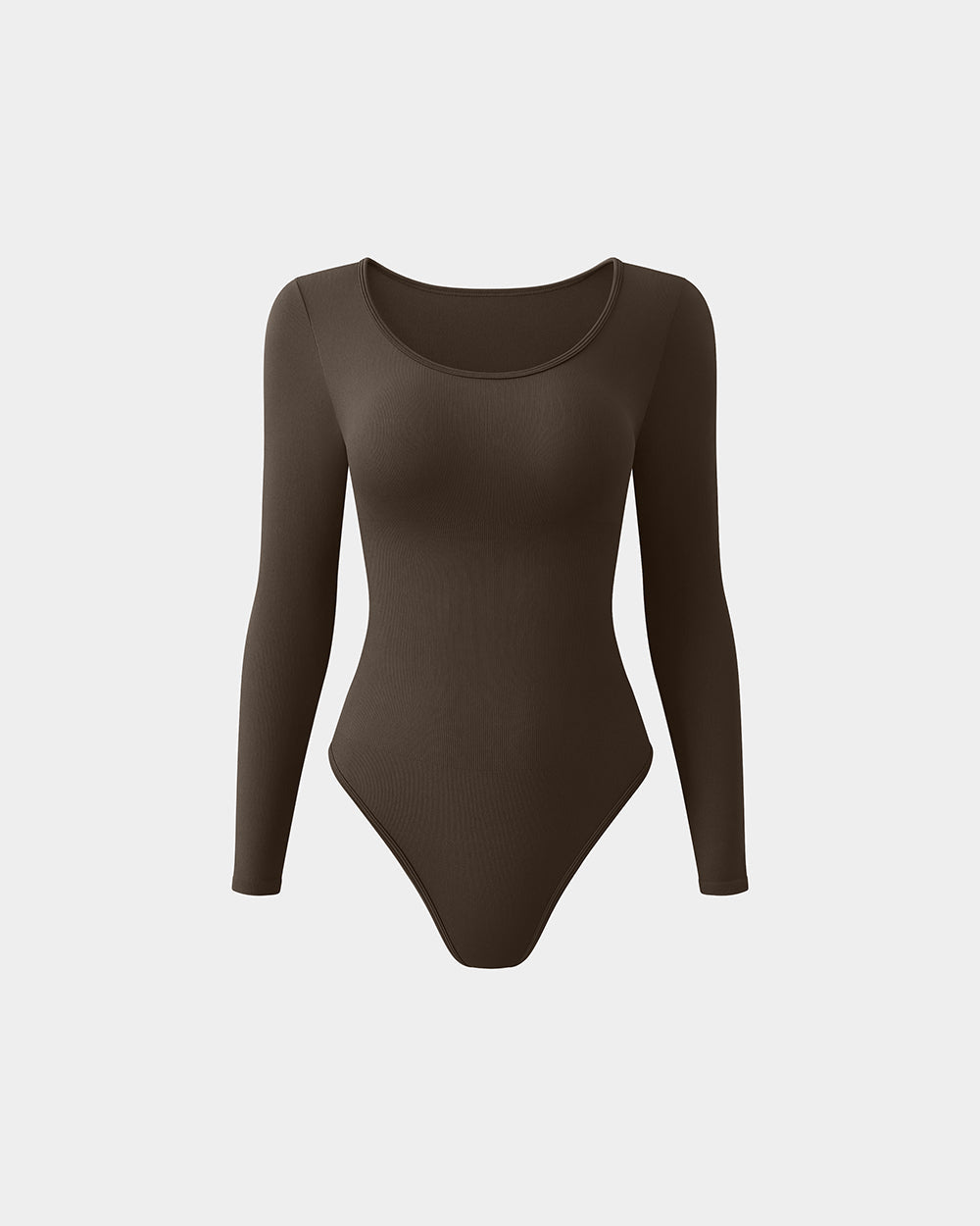 Ribbed  Long Sleeve Crew Neck Bodysuits