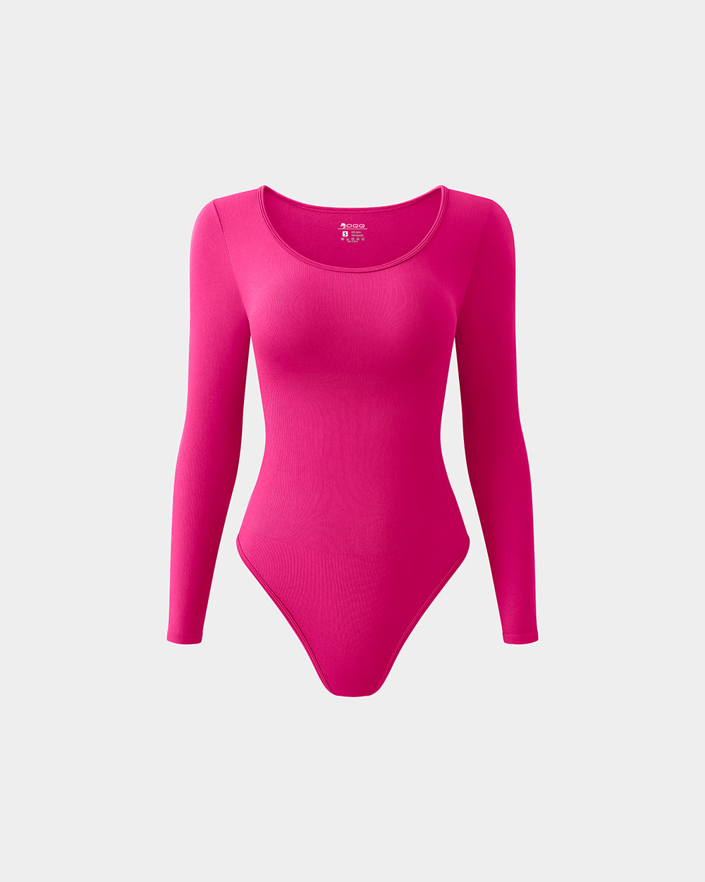 Ribbed  Long Sleeve Crew Neck Bodysuits