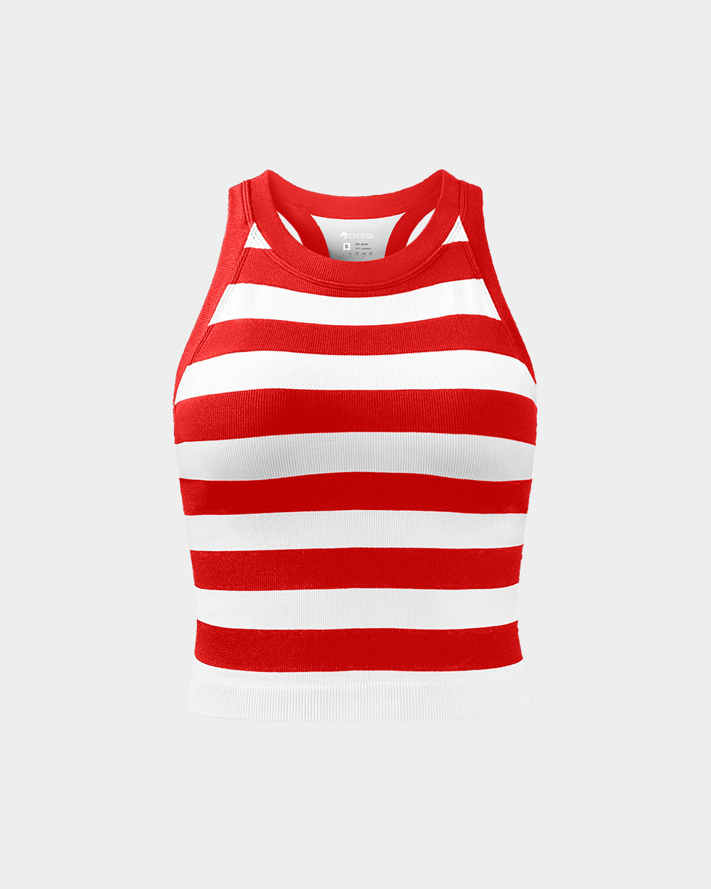 Crew Neck Striped Tank Tops