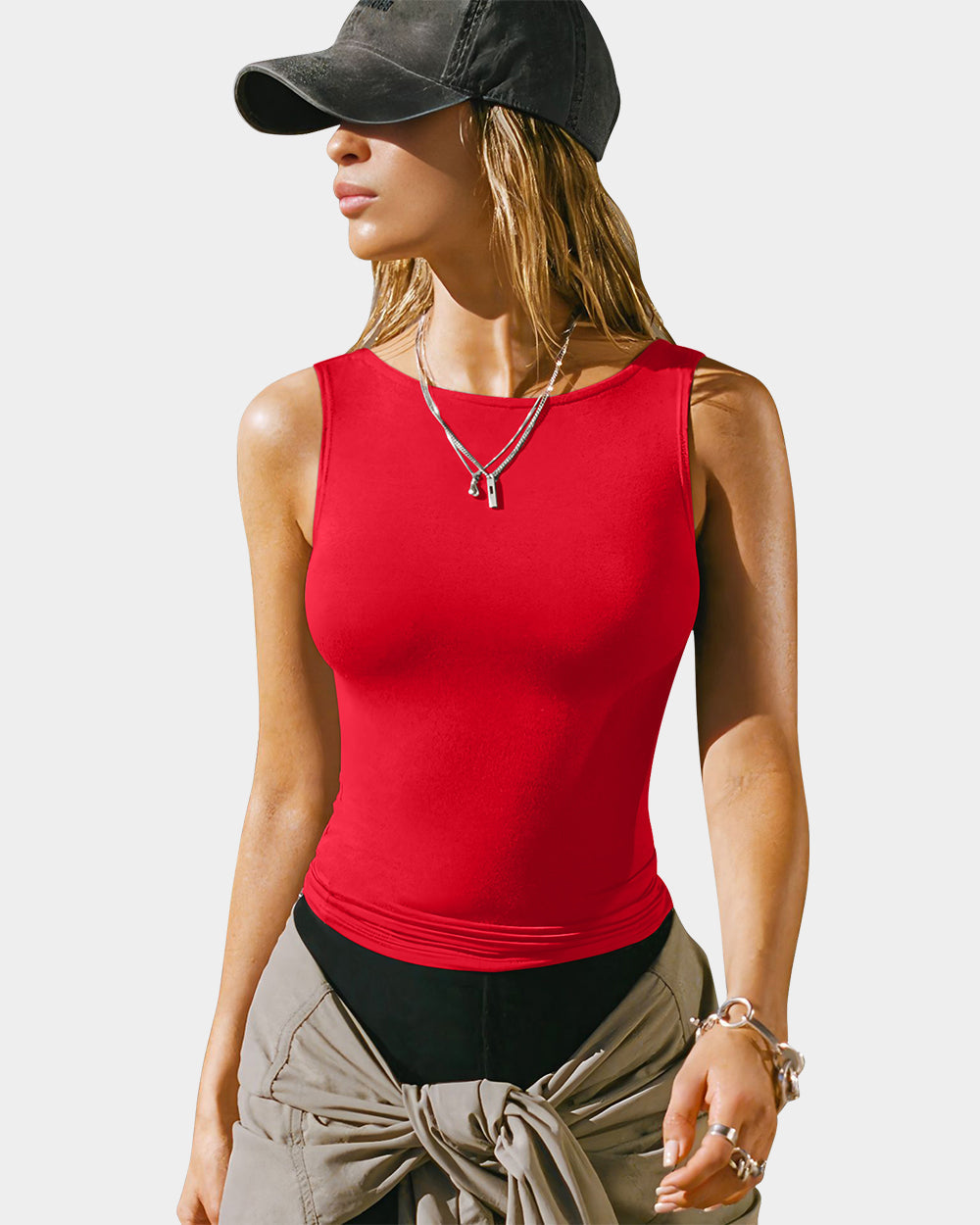 Crew neck Basic Tank Tops