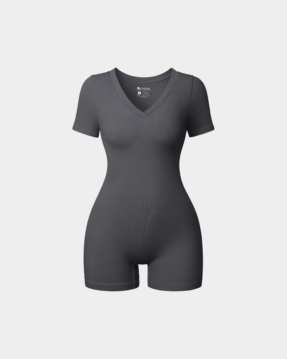 Short Sleeve V Neck Romper