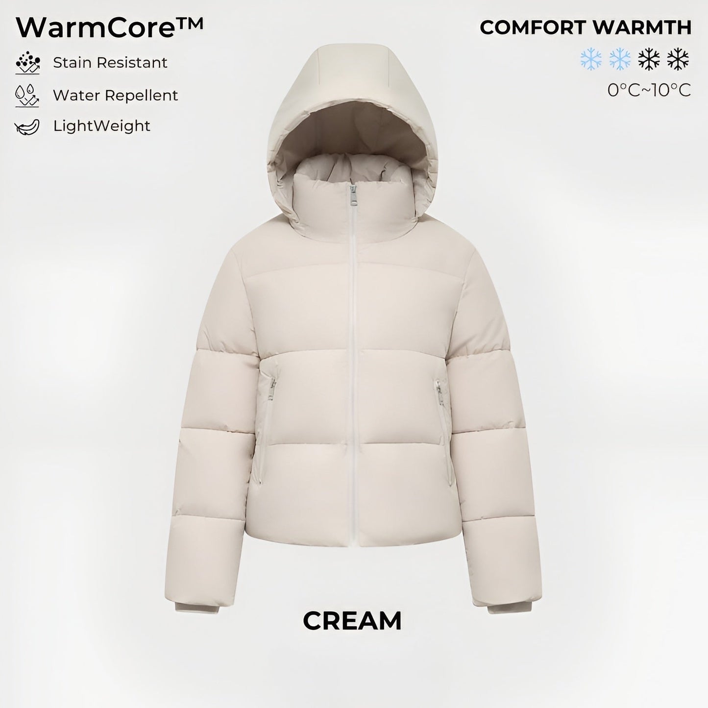 Aveline Fitted Hooded Puffer Jacket