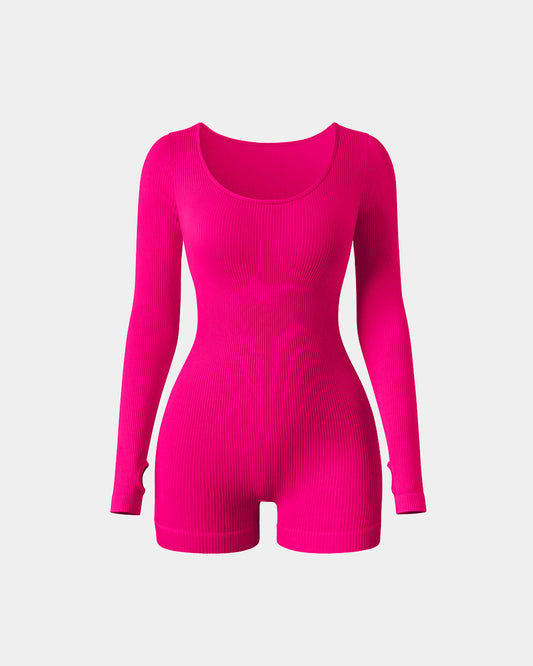 Long Sleeve Round Neck  Rompers