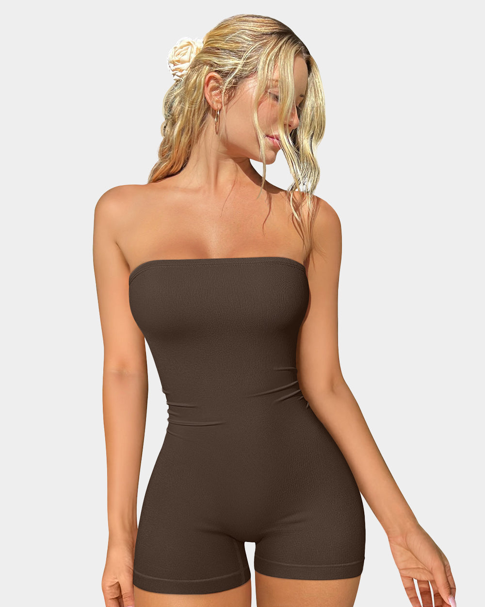 Strapless Basic Rompers
