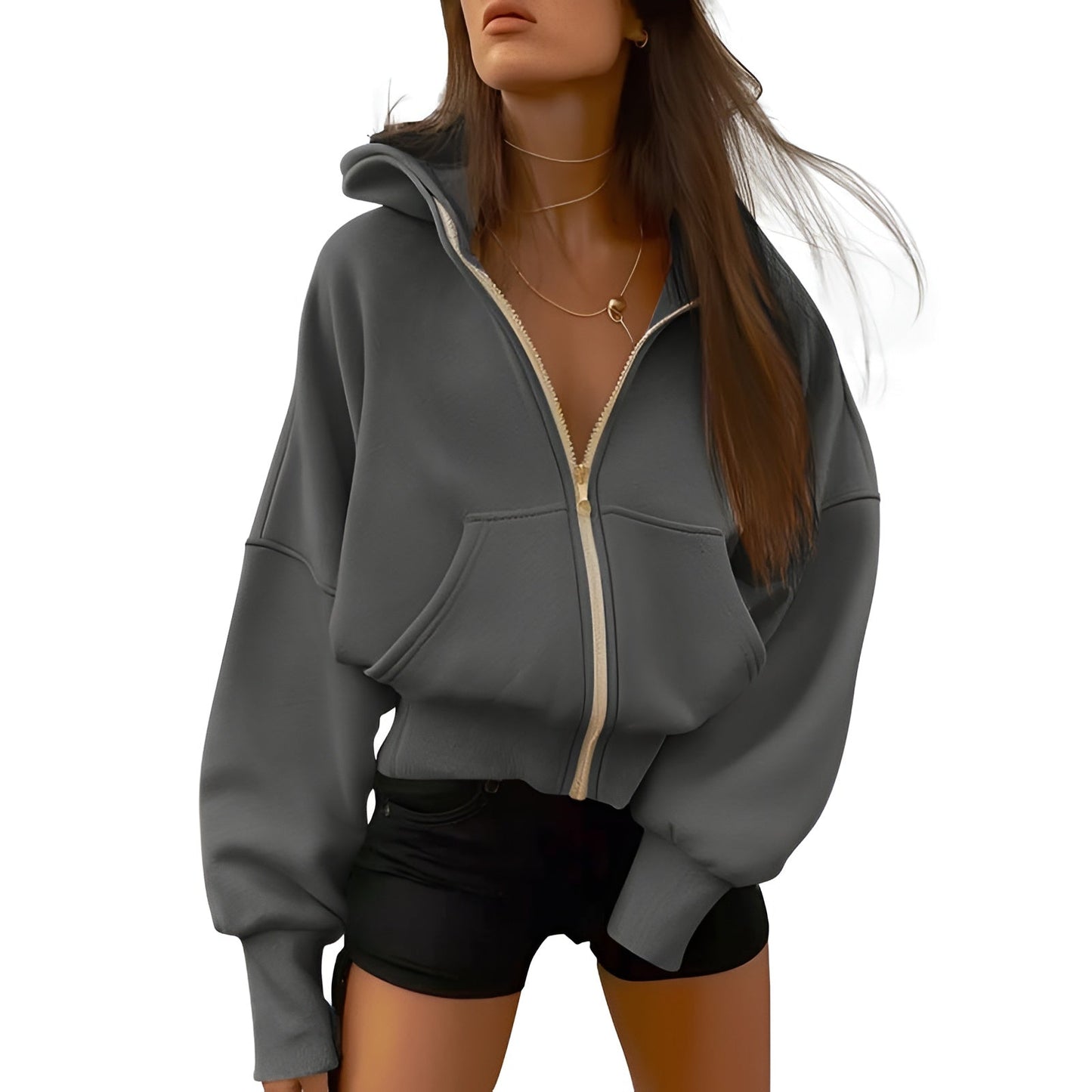 Aveline Zip Fleece Hoodie