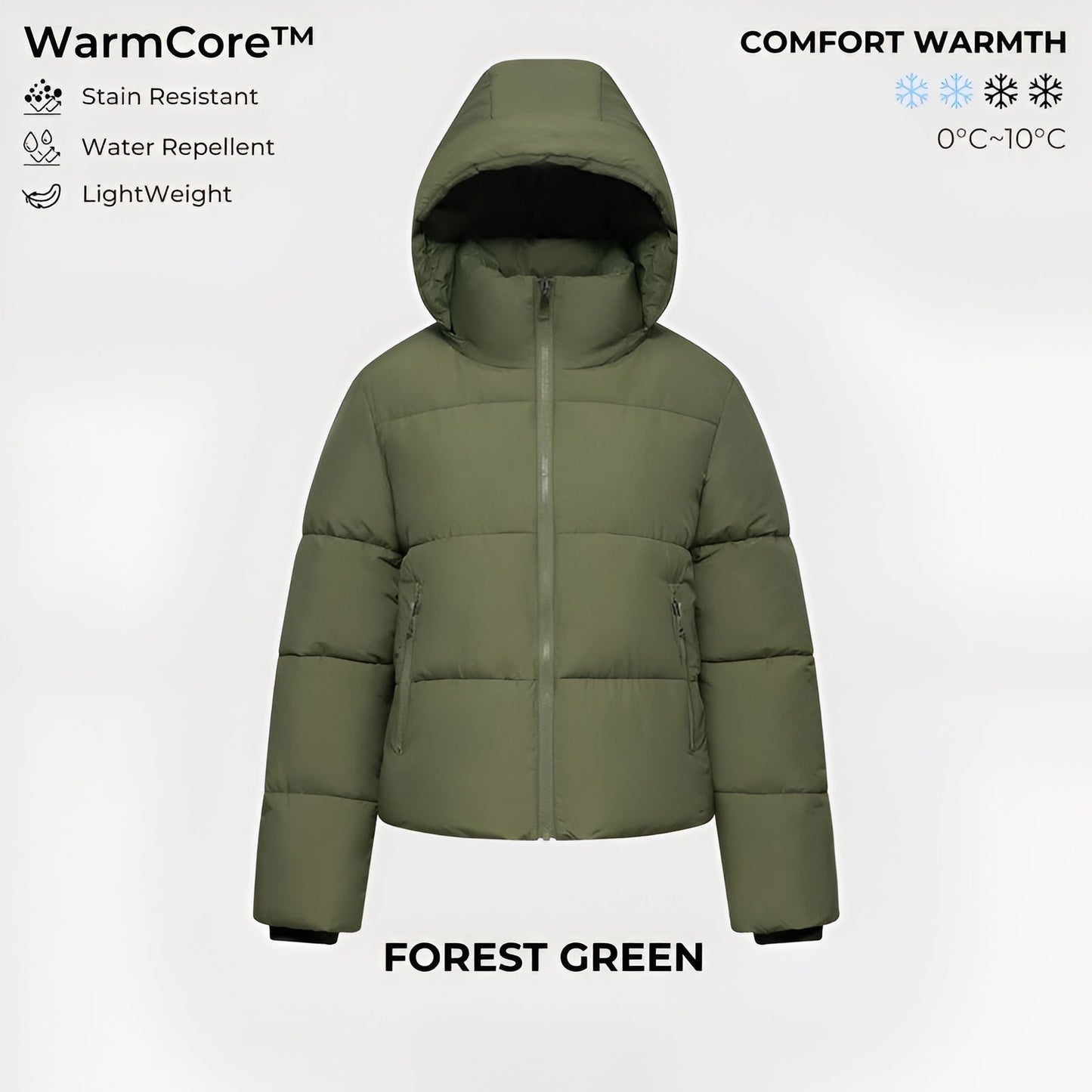 Aveline Fitted Hooded Puffer Jacket