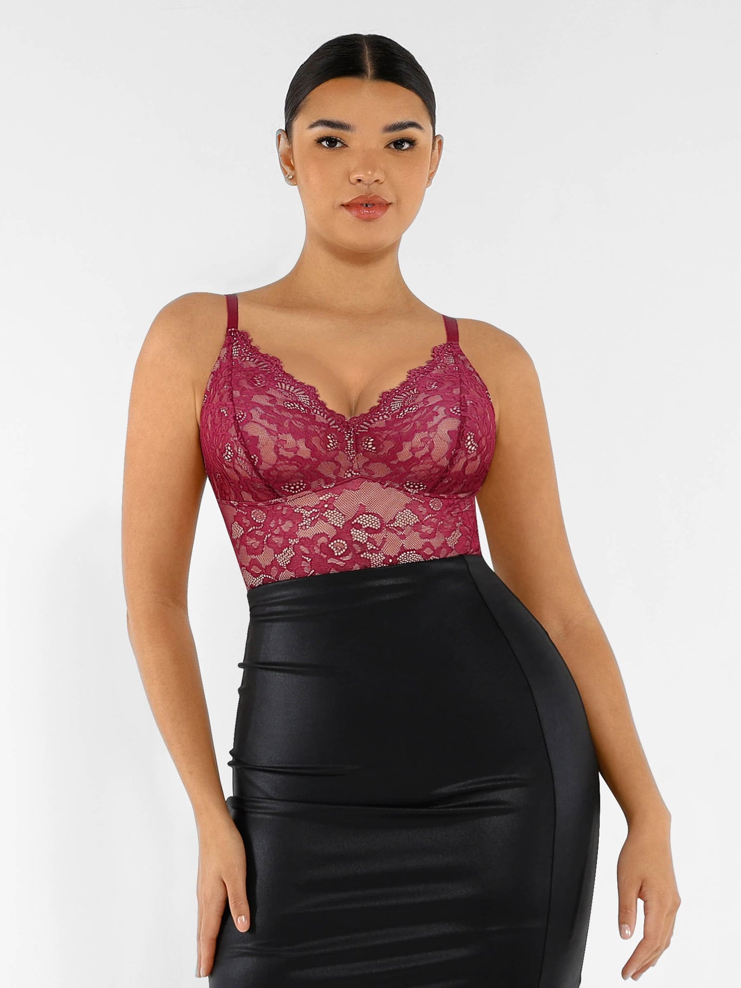 Lace V Neck Full Bodysuit Underwear