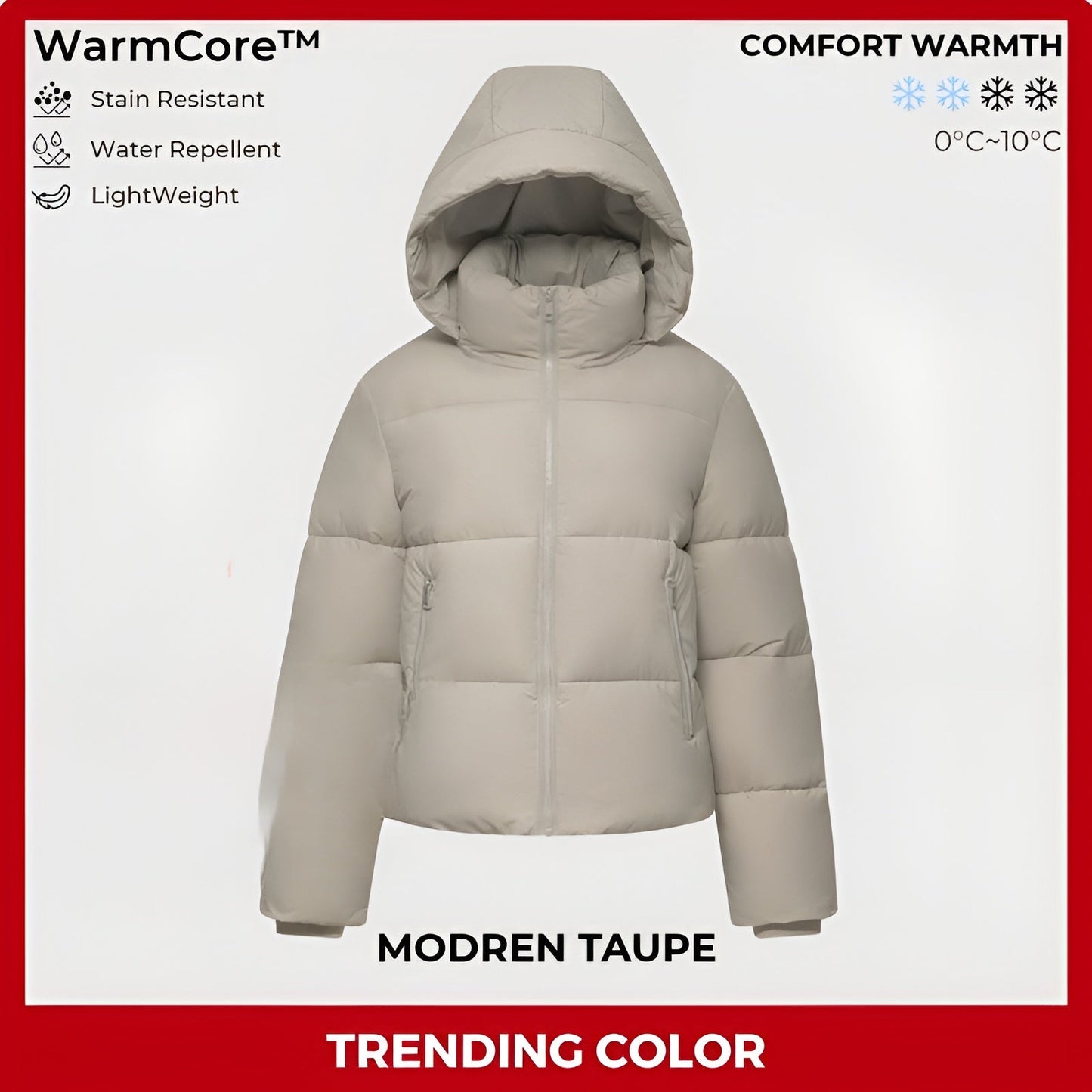 Aveline Fitted Hooded Puffer Jacket