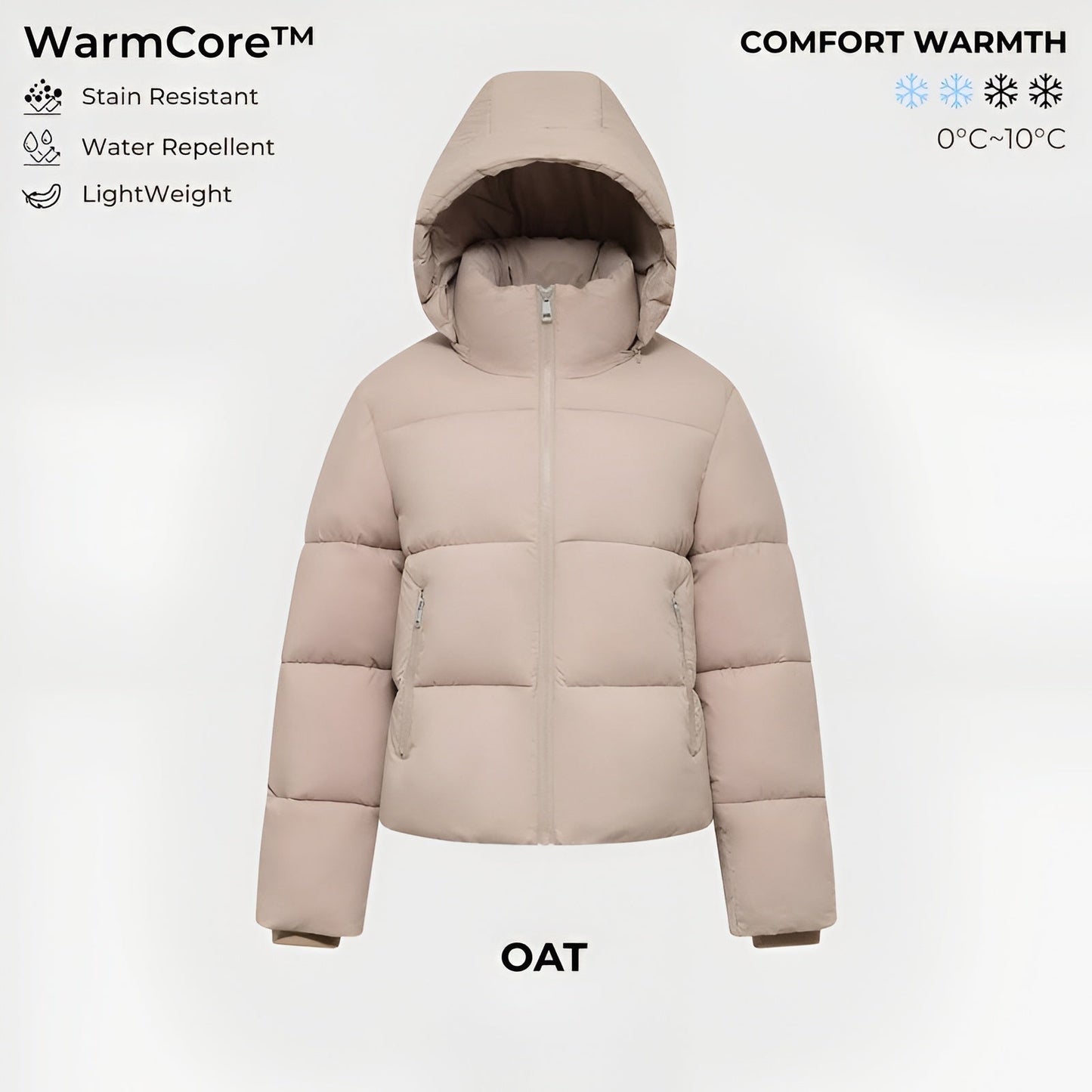 Aveline Fitted Hooded Puffer Jacket