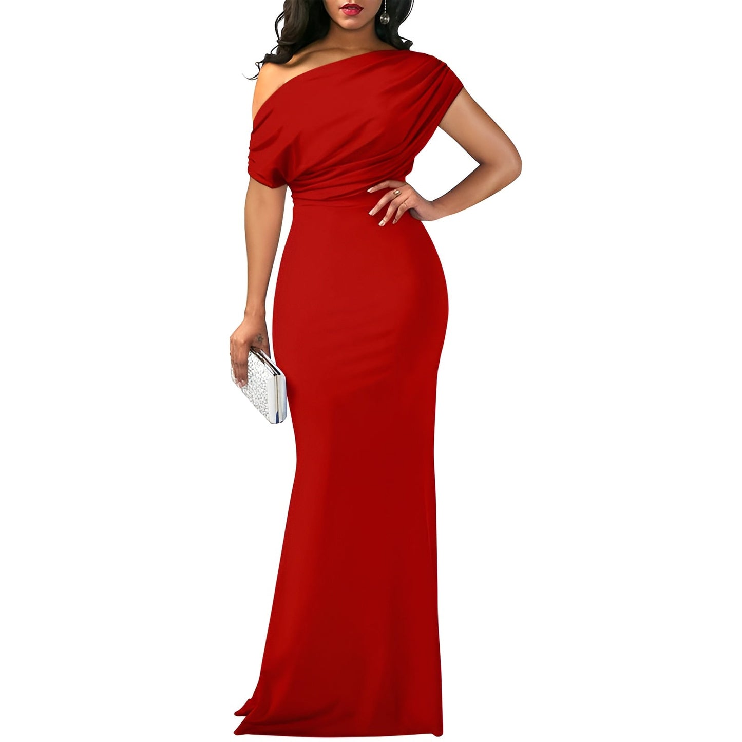 Aveline Elegant Off-Shoulder Evening Dress