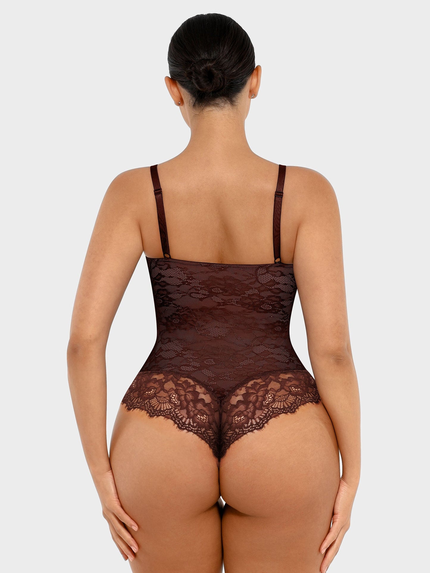 Lace V Neck Full Bodysuit Underwear
