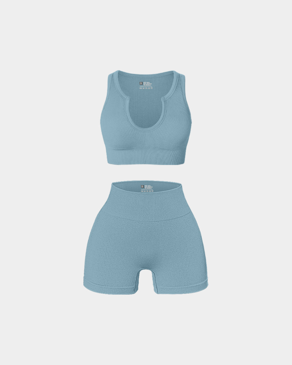 High Waist Leggings with  Cloud-Shaped Collar Sports Bra Exercise Set