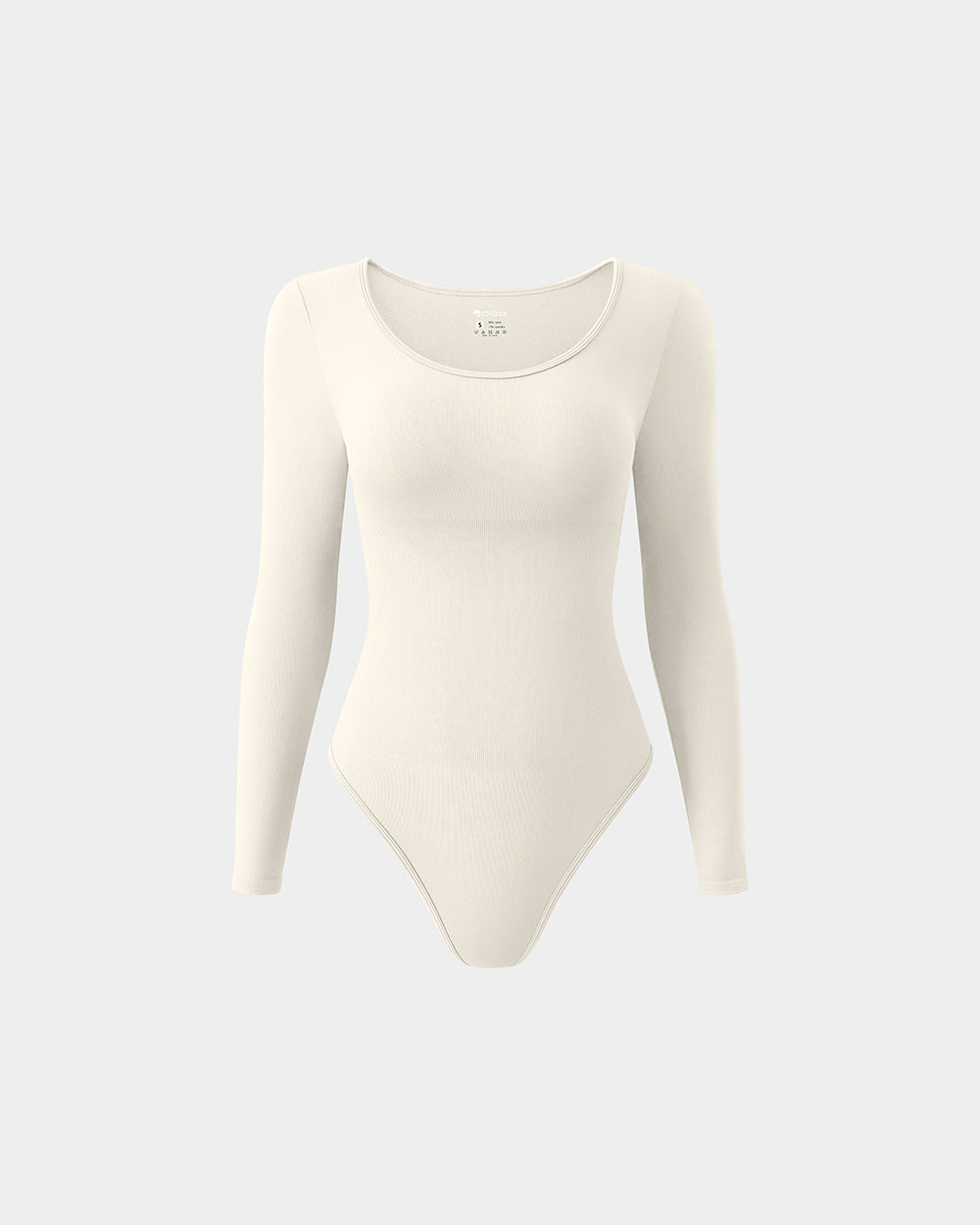 Ribbed  Long Sleeve Crew Neck Bodysuits