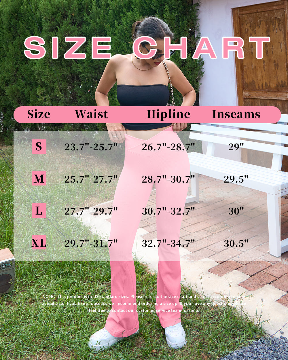 Ribbed Seamless  High Waist Cross Over Bell Bottoms  Leggings