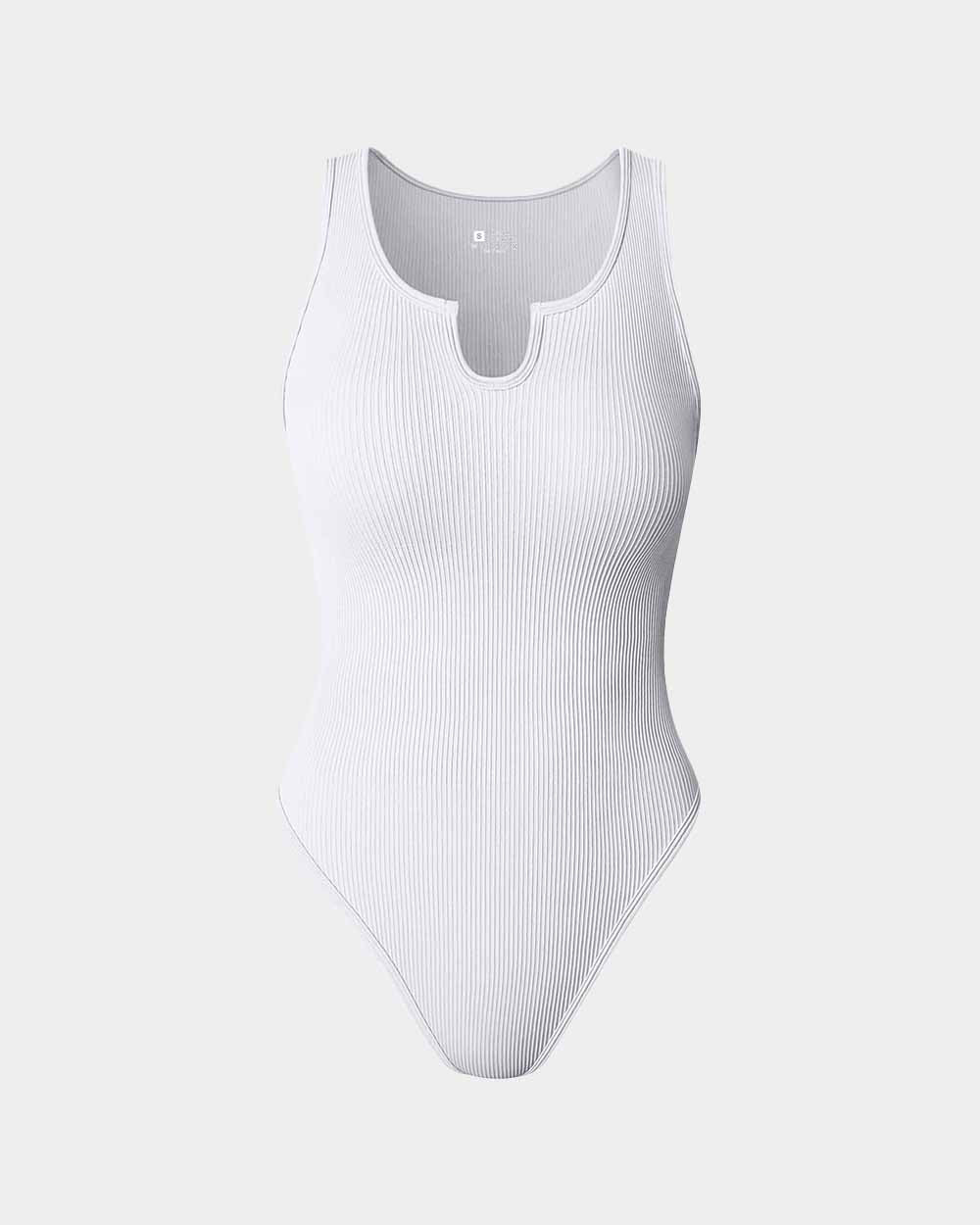 Ribbed  Sleeveless  Bodysuits