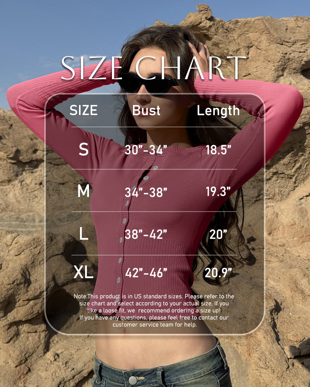 Crew Neck Button Knit Stretch Casual Fitted Tee Shirts