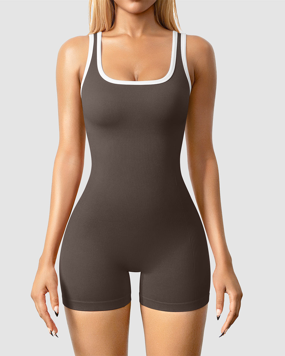 Sleeveless Button Summer Romper