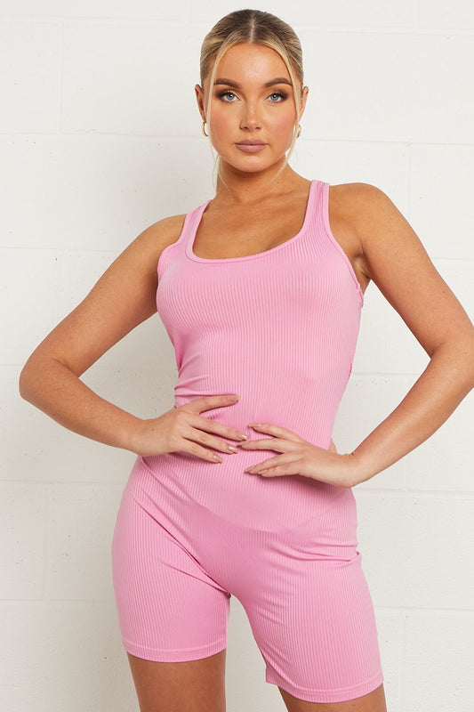 Ribbed Body Sculpting Unitard Connie Contouring Seamless Fit